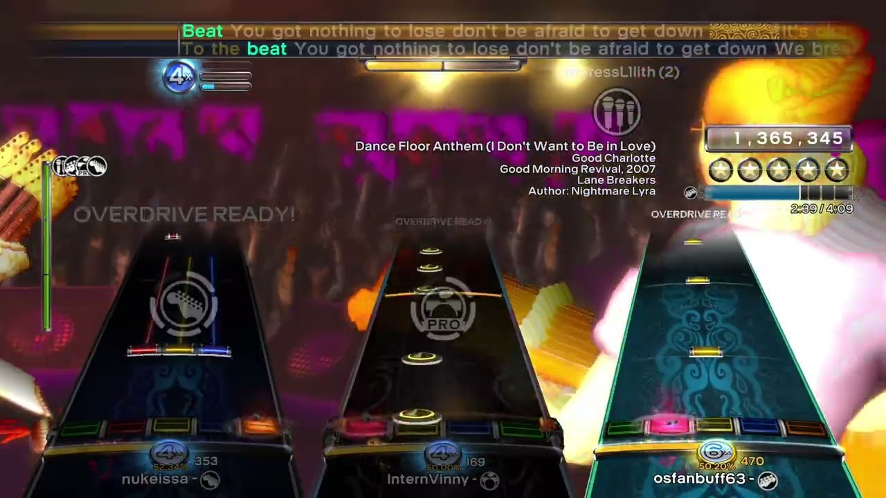 Dance Floor Anthem (I Don't Want to Be in Love) by Good Charlotte - Expert Full Band Gold Stars