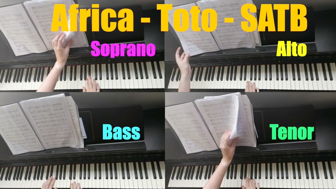 Africa by Toto - SATB Choir Voices with Piano Accompaniment