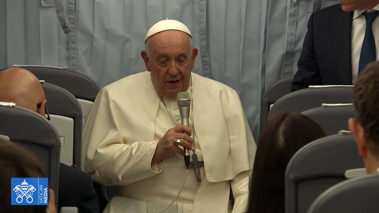 Pope Francis, press conference on return flight from Marseille, September 23 2023