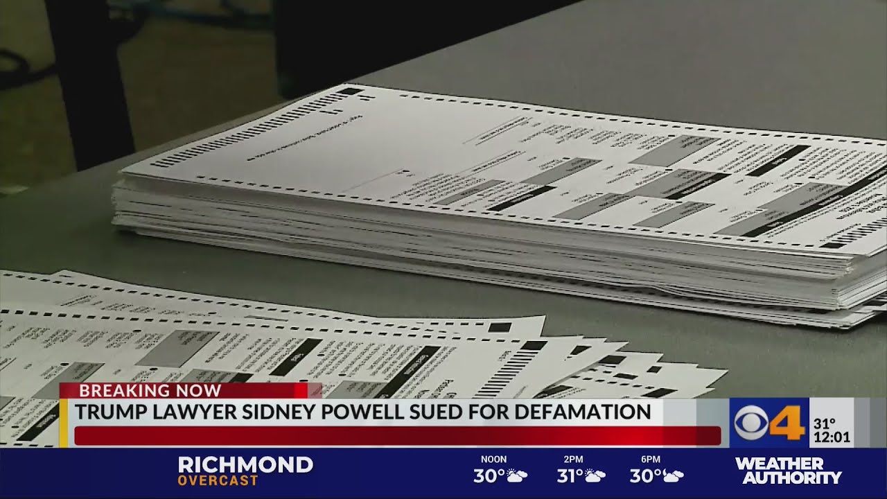 Trump lawyer Sidney Powell sued for defamation