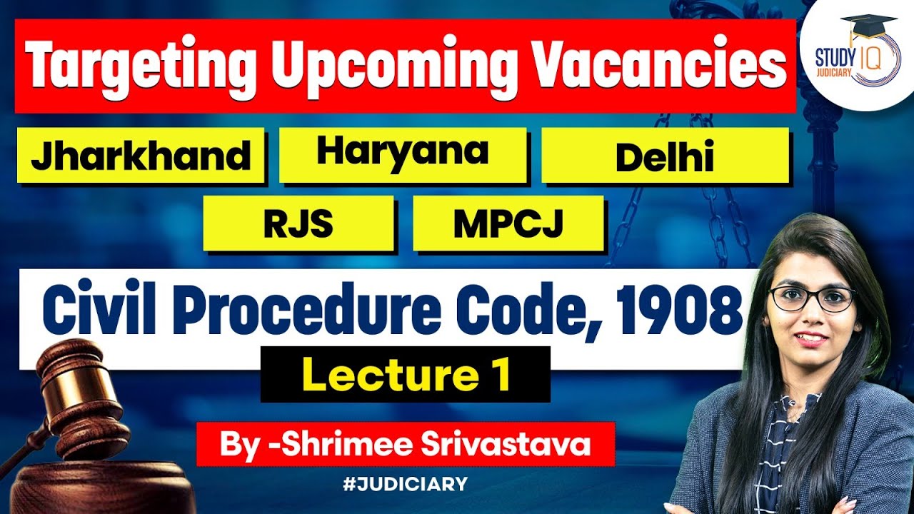CPC | Lecture 1 | Upcoming Judiciary Exams | Prelims exam | Judiciary Preparation