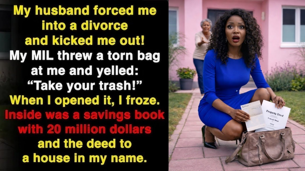 My husband forced me to divorce. My MIL tossed me a torn bag and kicked me out. When I opened it…