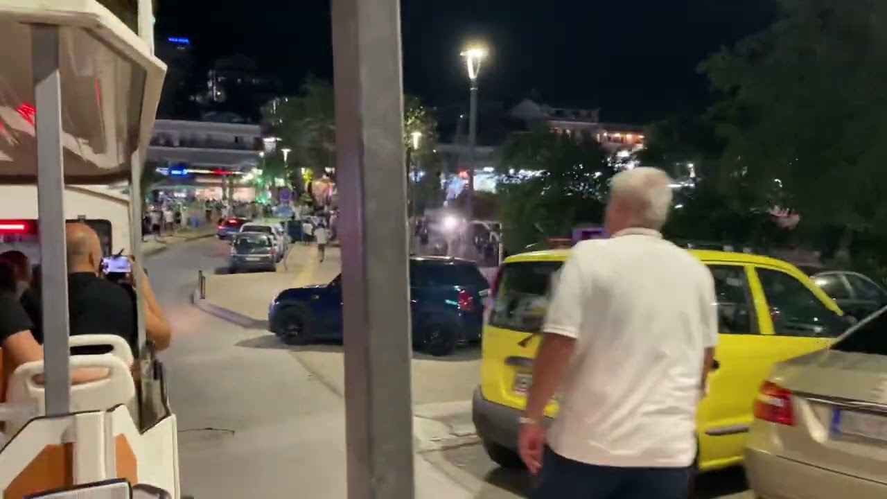Neos Marmaras night ride by city bus