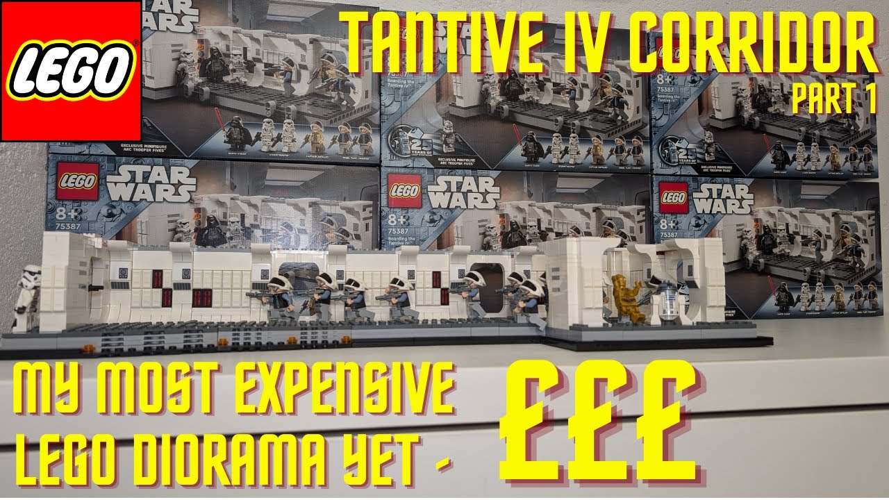 LEGO Tantive IV Boarding and Lighting Diorama Display -  Part 1 - Set 75387 Expanded