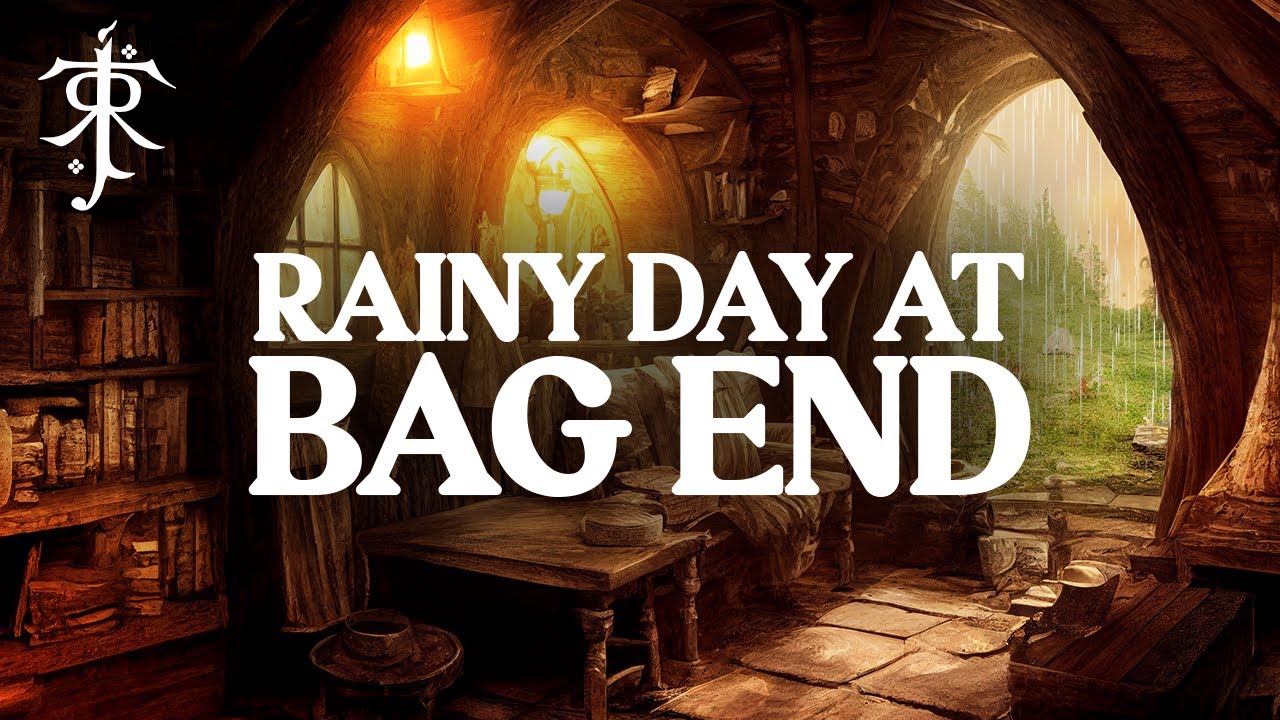 LOTR | Rainy Day at Bag End 🏡 | 1 Hour Ambience