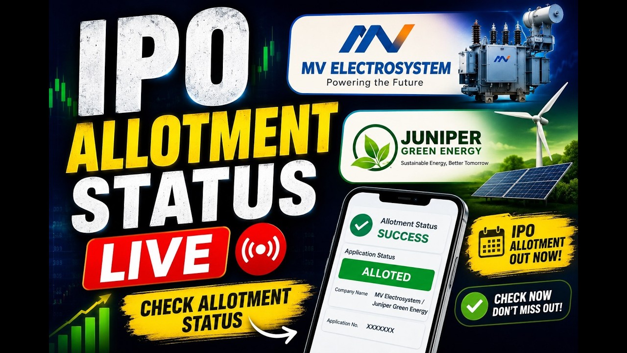 🚨 MV Electrosystems & Juniper Green Energy IPO Allotment Status LIVE | Check Allotment Now