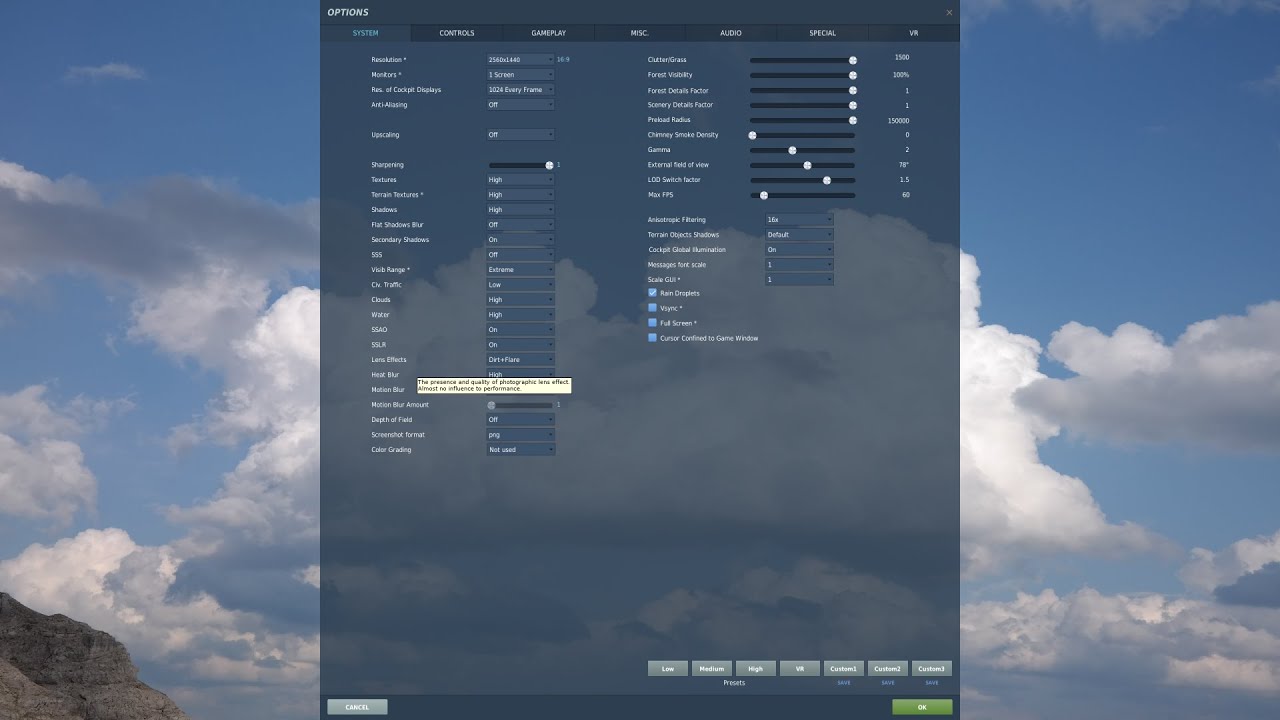 DCS World  |   واسألة المتابعين Graphicsشرح إعدادات الـ