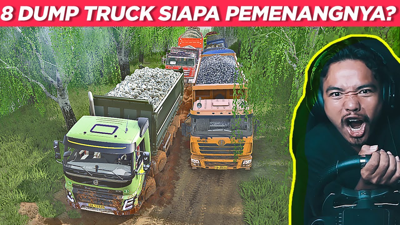 8 DUMP TRUCK MENERJANG ARUS SUNGAI DI HUTAN SIAPA YANG GAGAL - MUDRUNNER