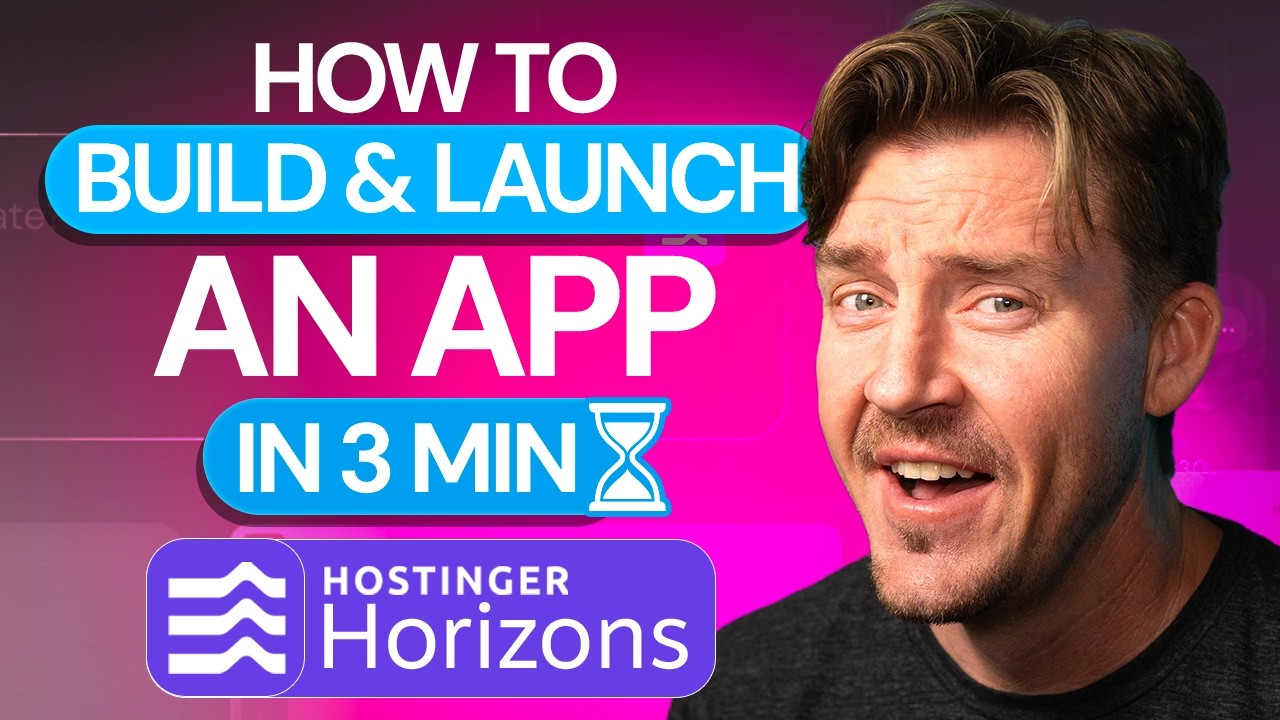 Hostinger Horizons tutorial | How to build an app with AI in 3 minutes