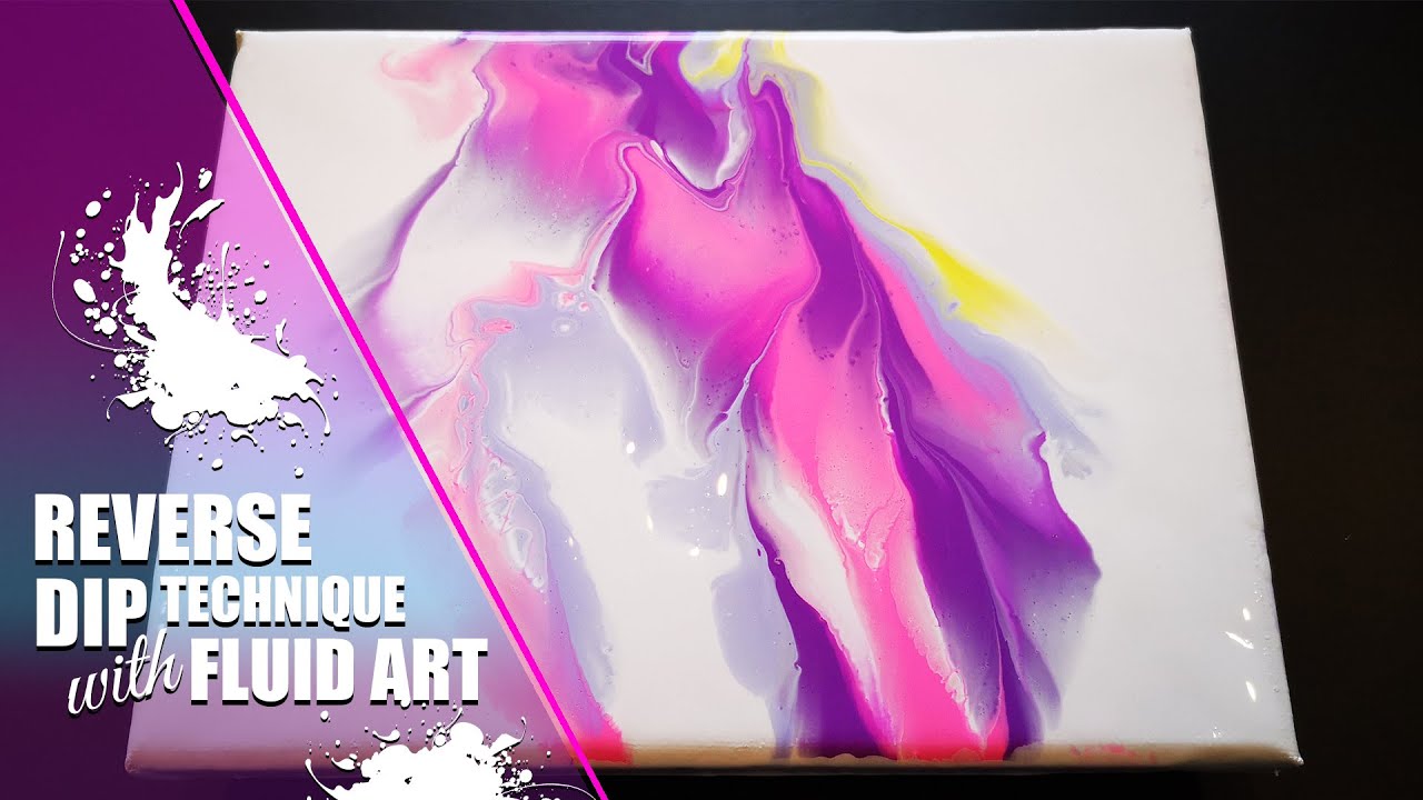 Acrylic Pour Painting Reverse Dip Technique - Easy Fluid Art for Beginners