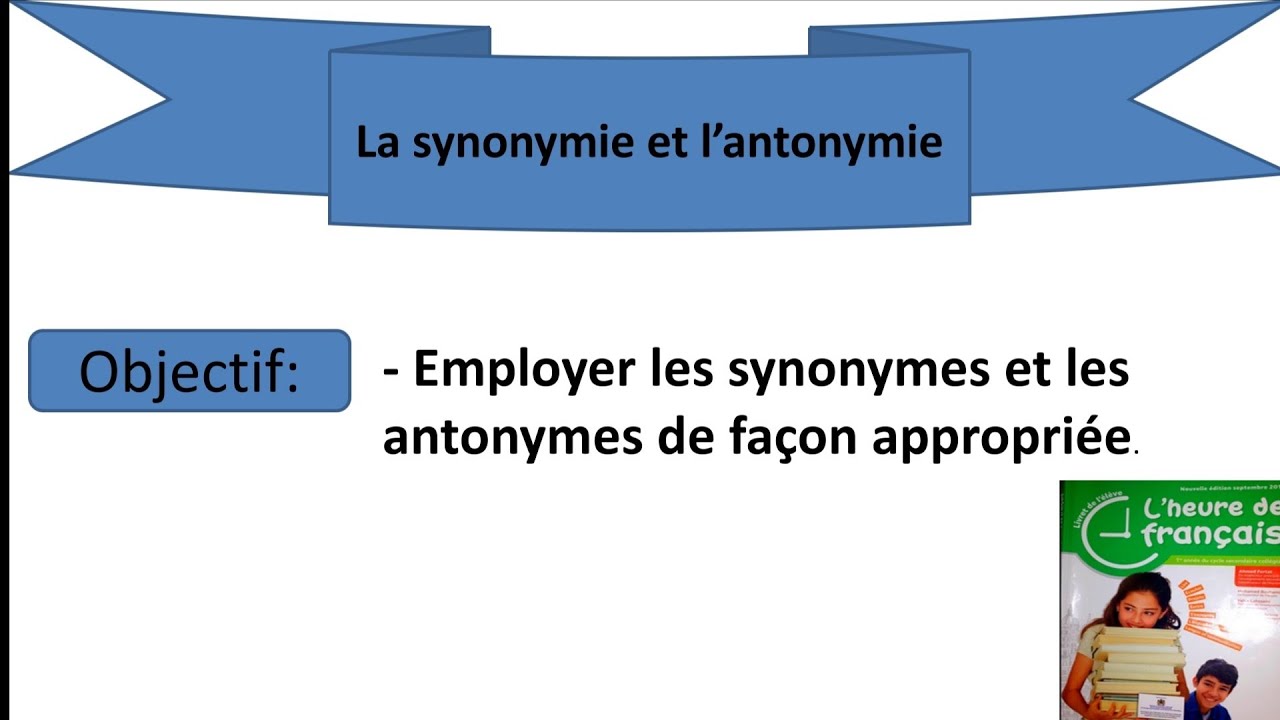 La synonymie et l'antonymie