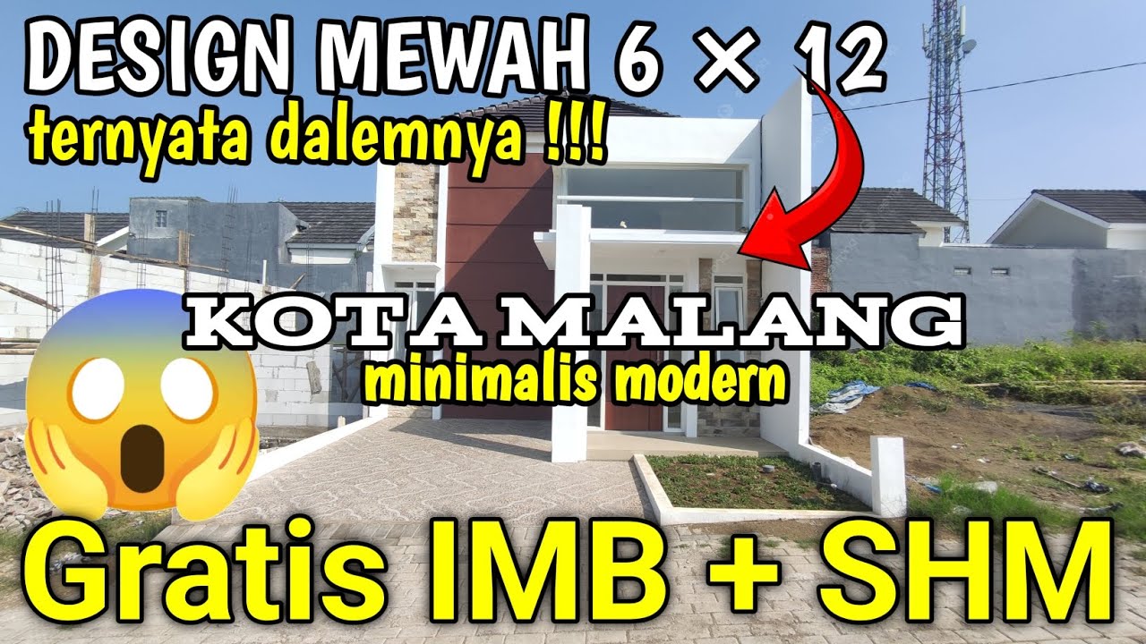 DESIGN MEWAH‼️- RUMAH MURAH KOTA MALANG minimal moderen 6×12 🔥🔥 Gratis IMB + SHM 😱