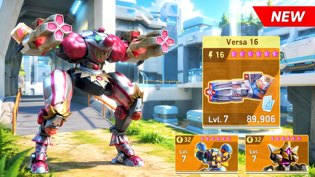 New Weapon VERSA 16 with Panther, Mimicker, Blockhorn - Mech Arena