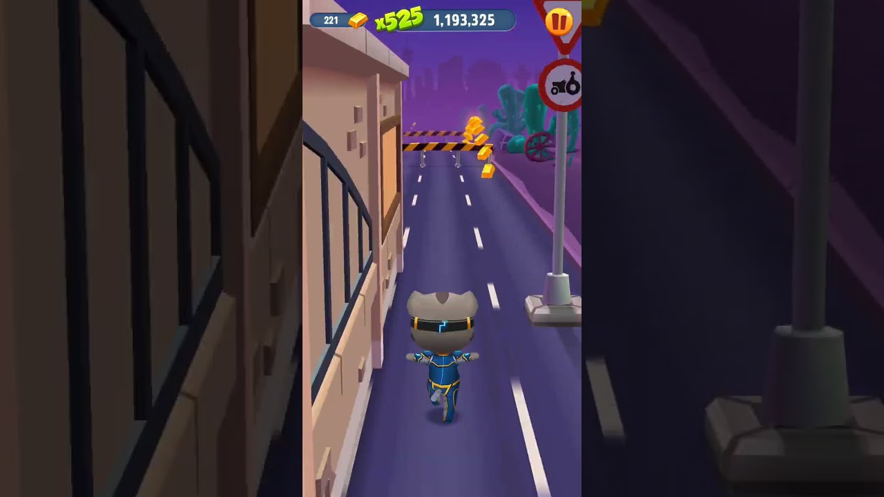 Talking Tom Gold Run Hyper Tom Running Fast in Las Vegas Funny Race Android Gameplay #Shorts