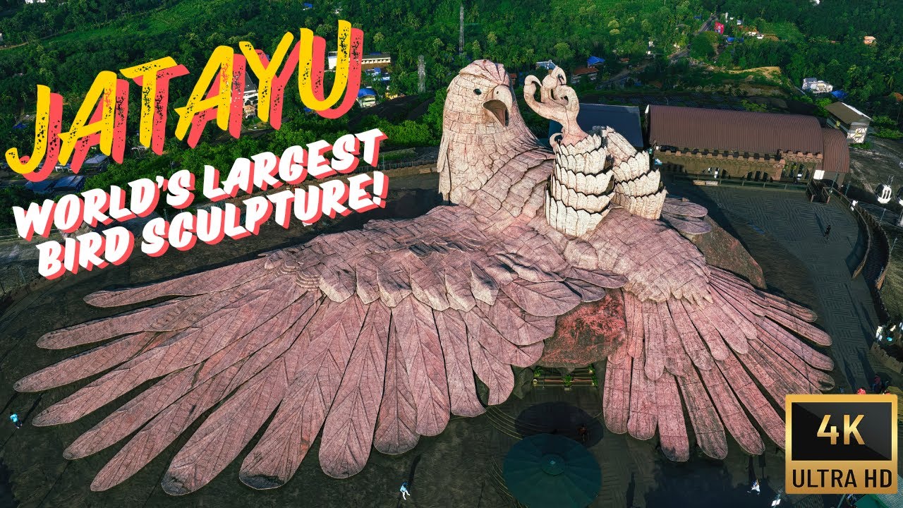 Breathtaking Drone view of Jatayu World’s largest bird statue |Jatayu Earth Center | Kerala | India