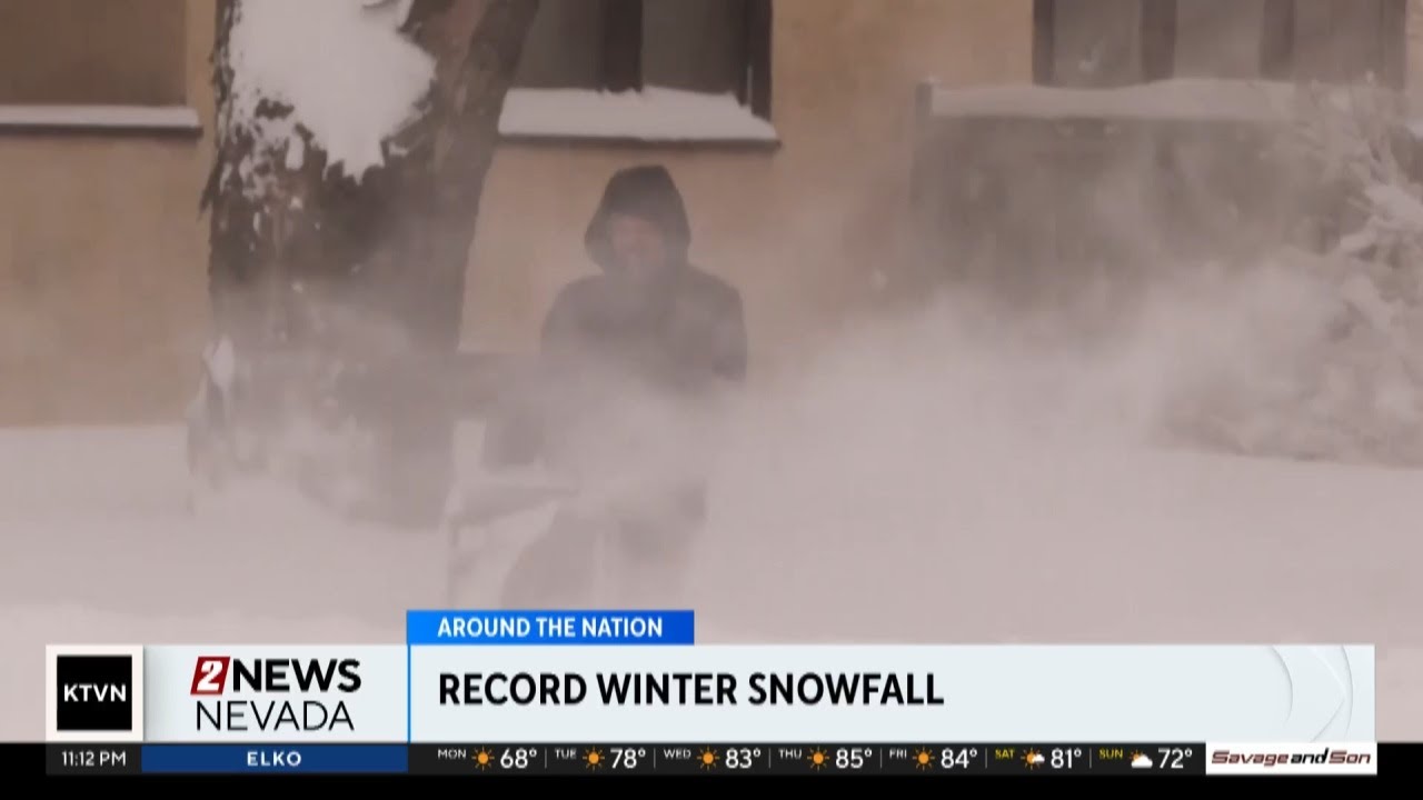 Рекордное количество снега выпало в Висконсине.