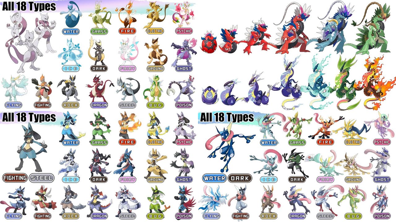 Pokemon Type Swap Fanart: World Record MEGA Compilation by Max S Studio!