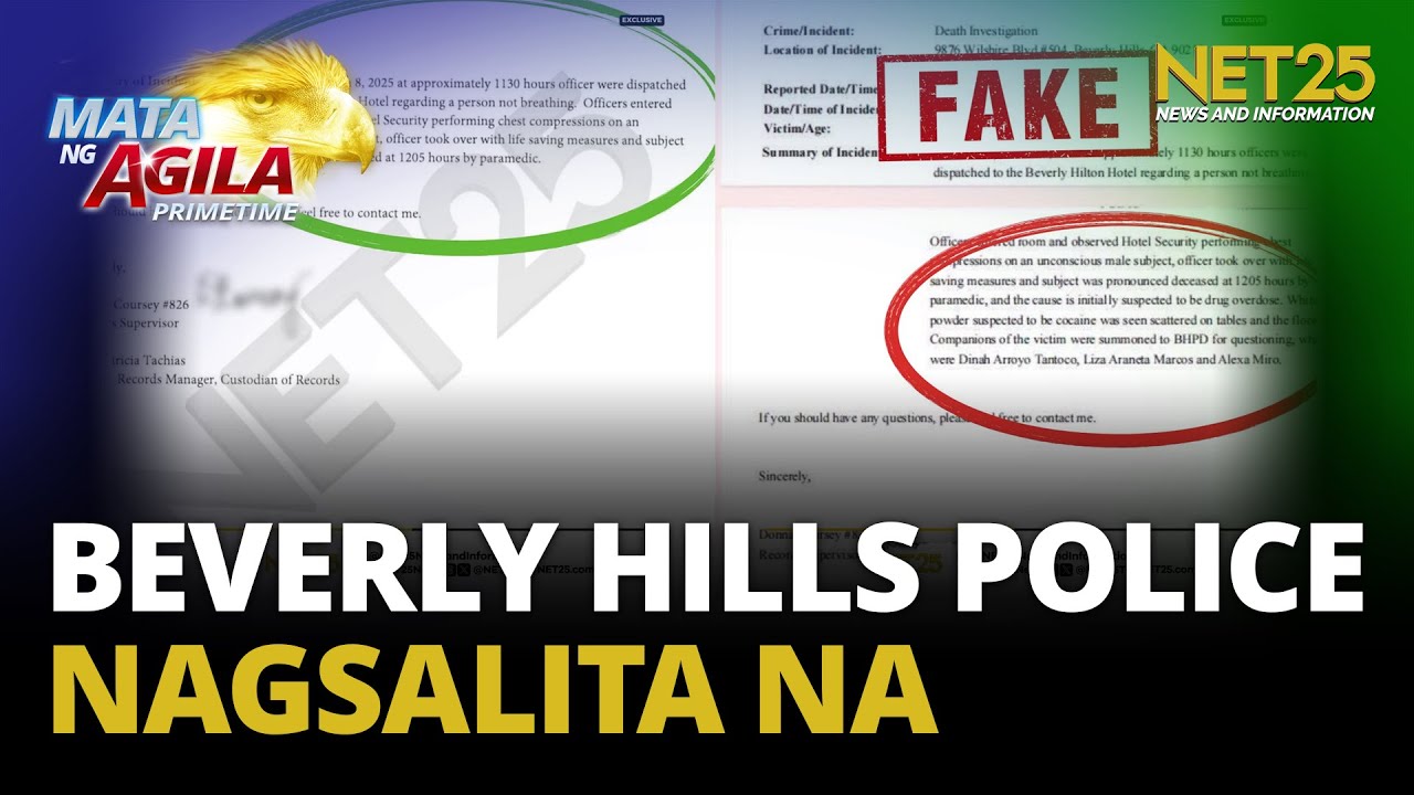&lsquo;Tampered&rsquo; ang report sa Tantoco case, ayon sa Beverly Hills Police