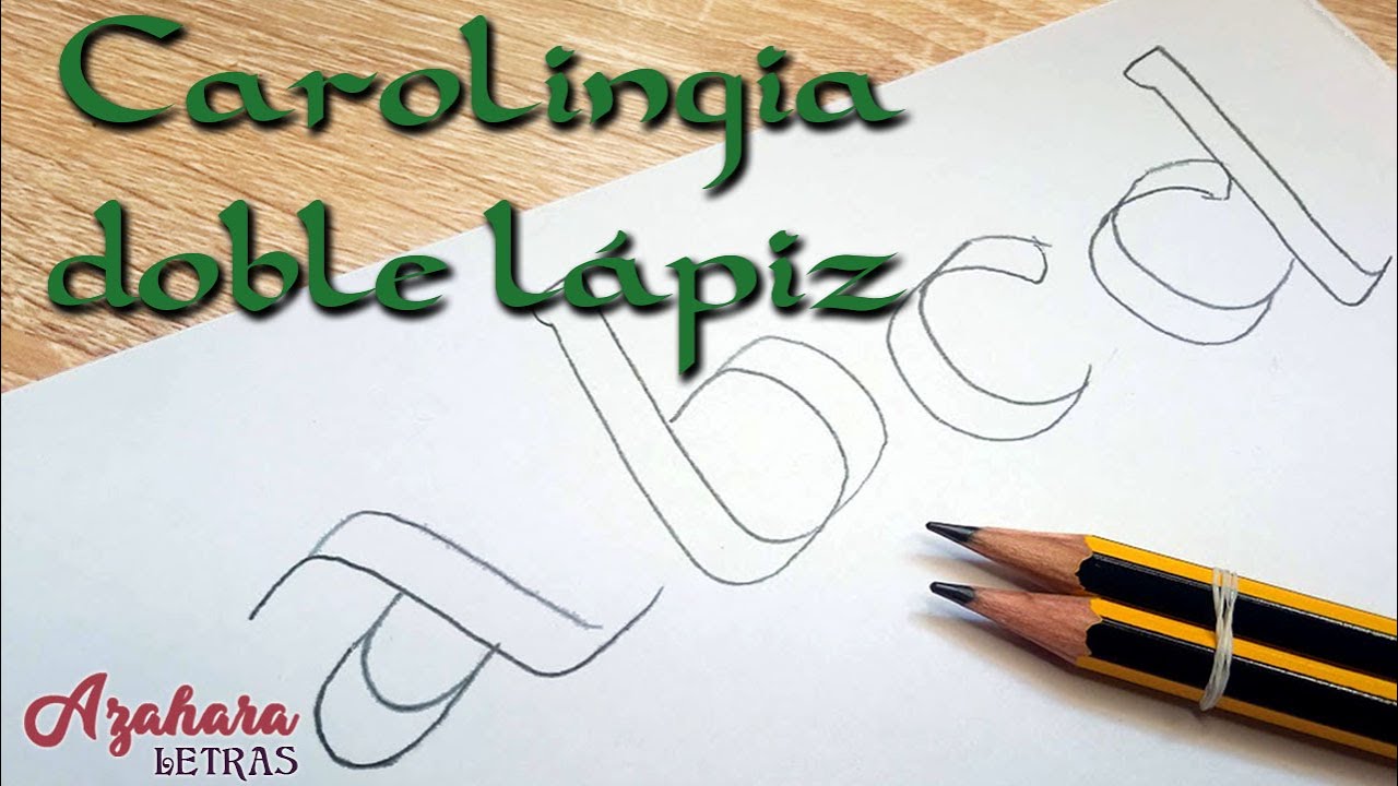 ✏️✏️ CALIGRAFÍA con DOBLE LÁPIZ: CAROLINGIA (Alfabeto Completo)