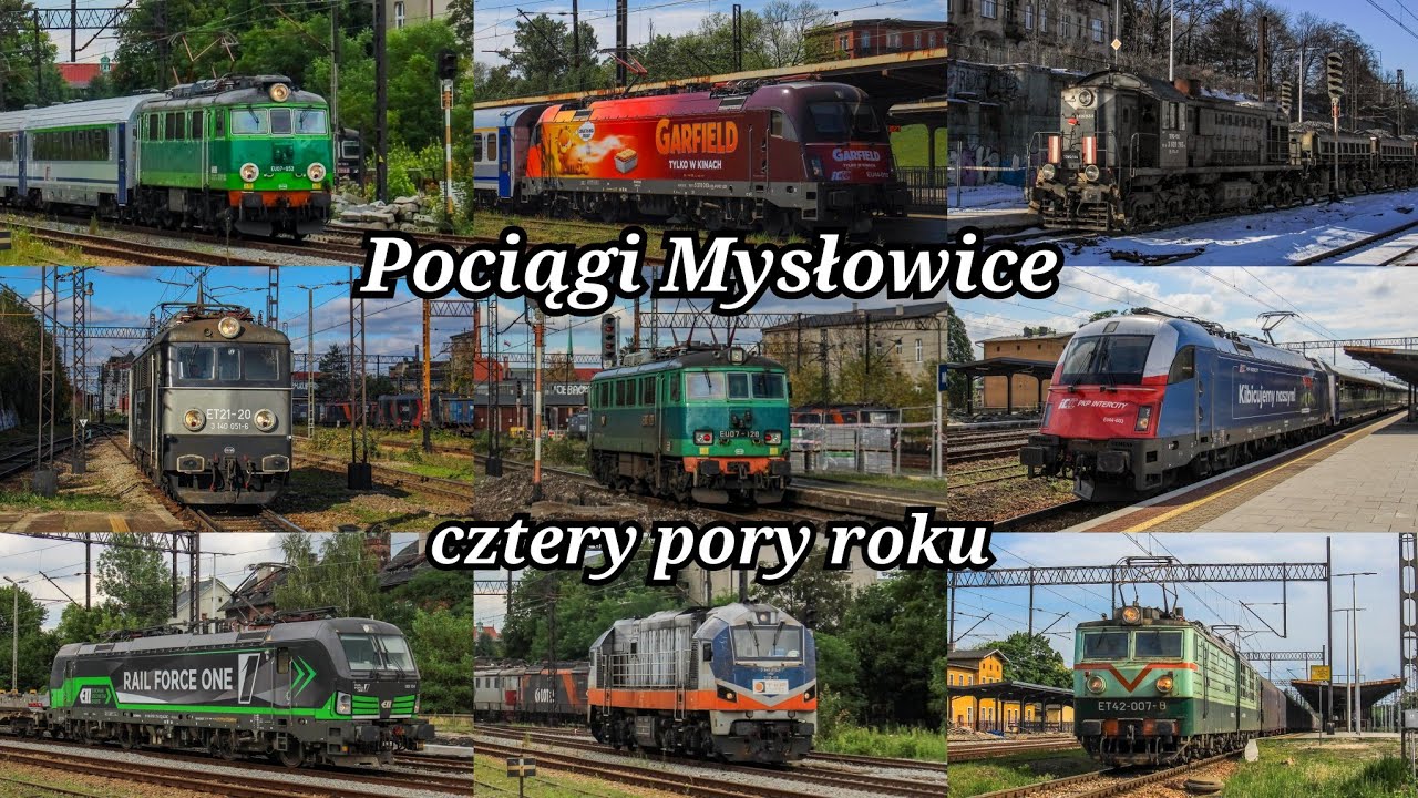 Pociągi Mysłowice - cztery pory roku!