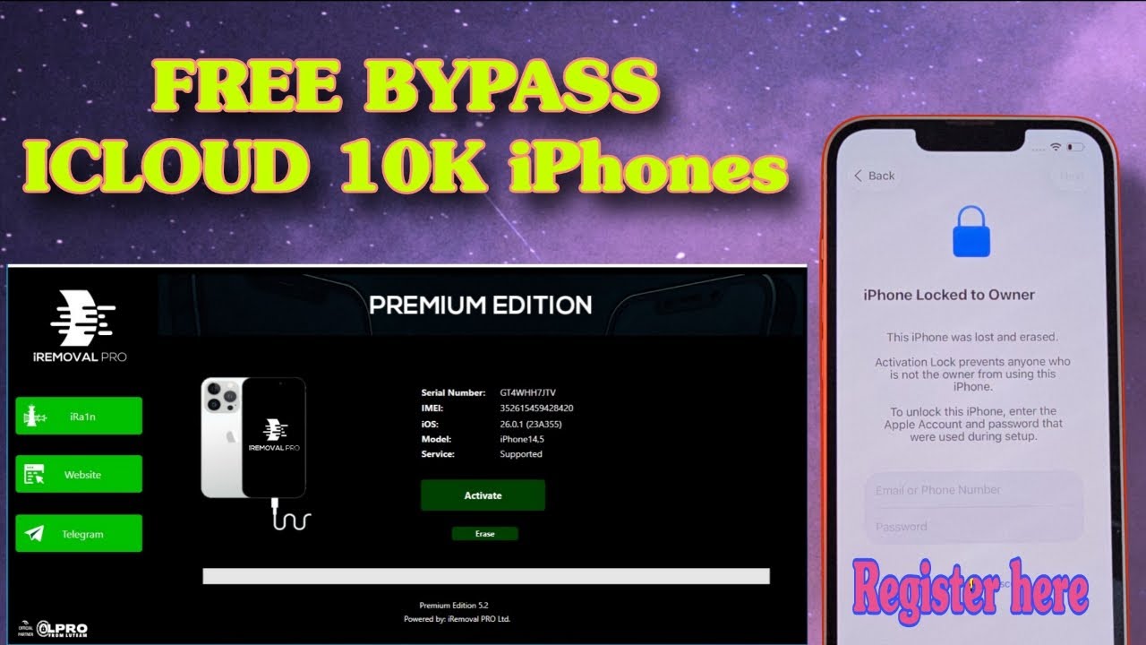 iPhone 13 iCloud Hello Screen Bypass with iRemoval Pro A12+
