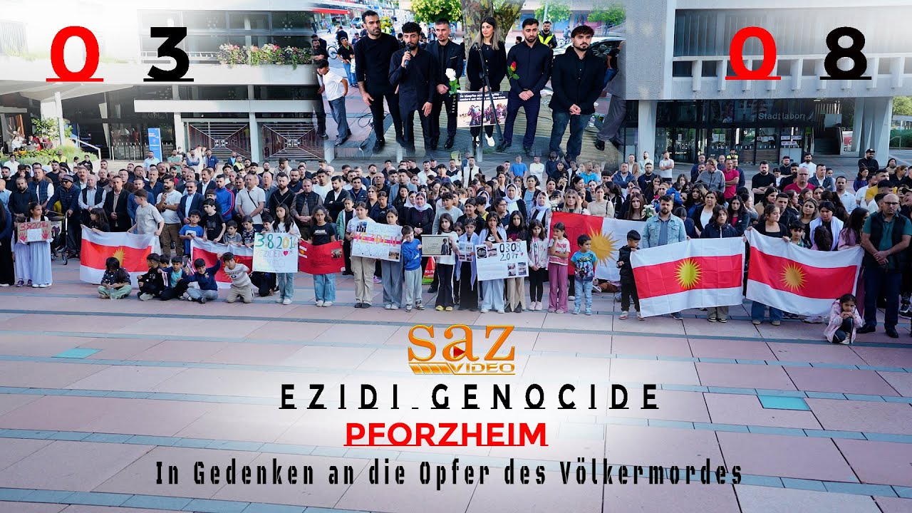 Jesidische Gedenkdemonstration 2025 in Pforzheim - Yazidi Genocide Remembrance in Pforzheim 