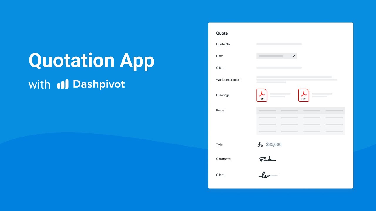 Using Dashpivot for Quotes