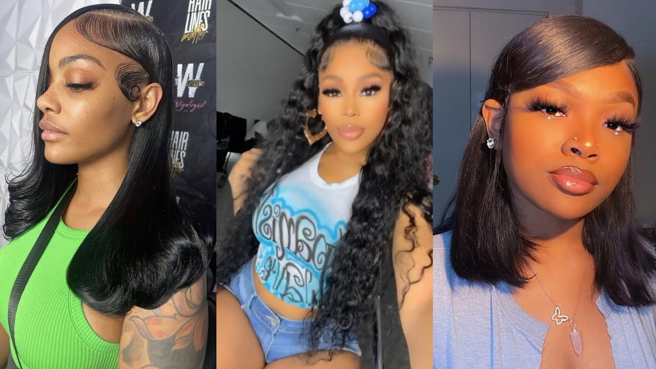 Quick Weave Compilation | Glue in Hair Bundle Tutorial 2024