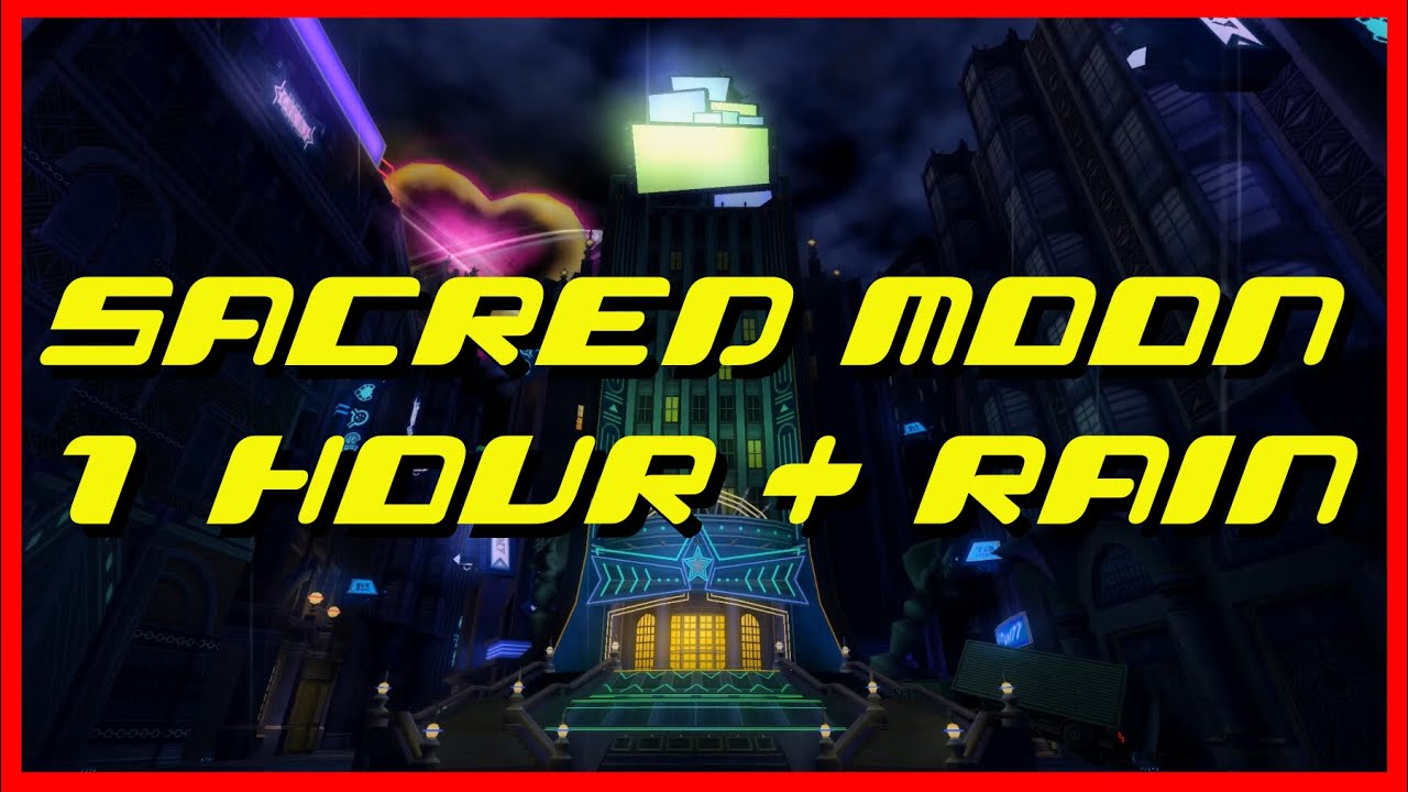 1 Hour of Kingdom Hearts 2.5 Sacred Moon With Rain and Thunder Ambience/Visuals to Relax/Program To
