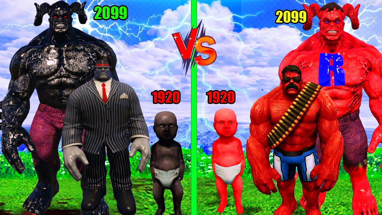 SHINCHAN TELL EVOLUTION of BLACK AND RED HULK GTA 5!
