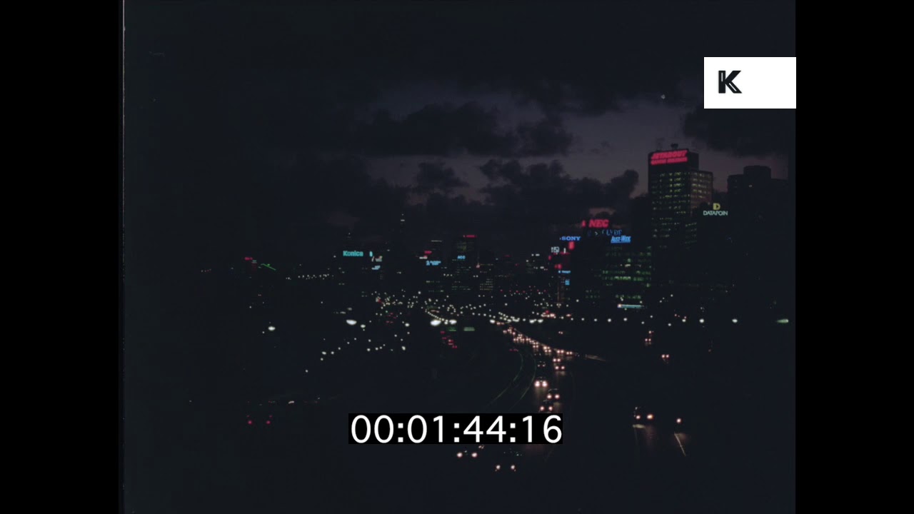 1980s, 1990s Sydney Traffic at Night, 35mm