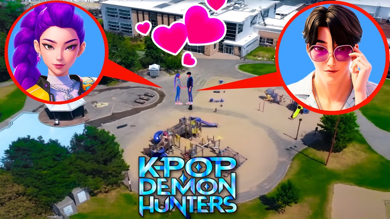 &iexcl;DRONES FILMARON A RUMI Y JINU DEL KPOP DEMON HUNTERS A LAS 3:00 DE LA MA&Ntilde;ANA! 😱 (HISTORIA DE AMOR)