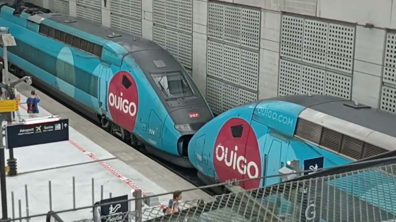 Aéroport Roissy CDG Terminal 2 TGV : Arrivée des OUIGO Dasye HD (795-774) N°7835 Destination MSC