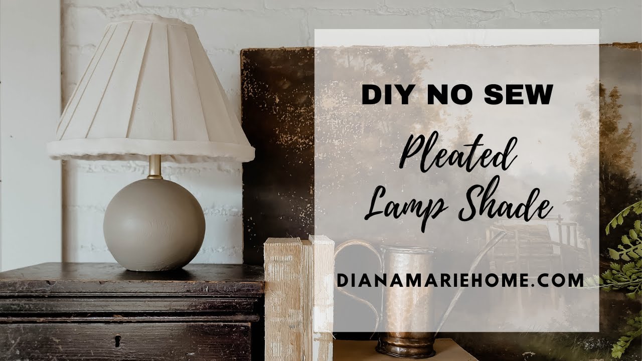 How to Make an Easy No Sew DIY Pleated Lampshade