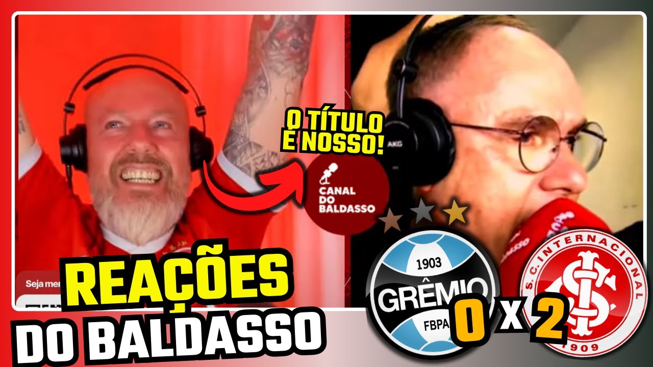 REAÇÕES de BALDASSO no GRENAL | GRÊMIO 0 X 2 INTERNACIONAL | GAUCHÃO 2025