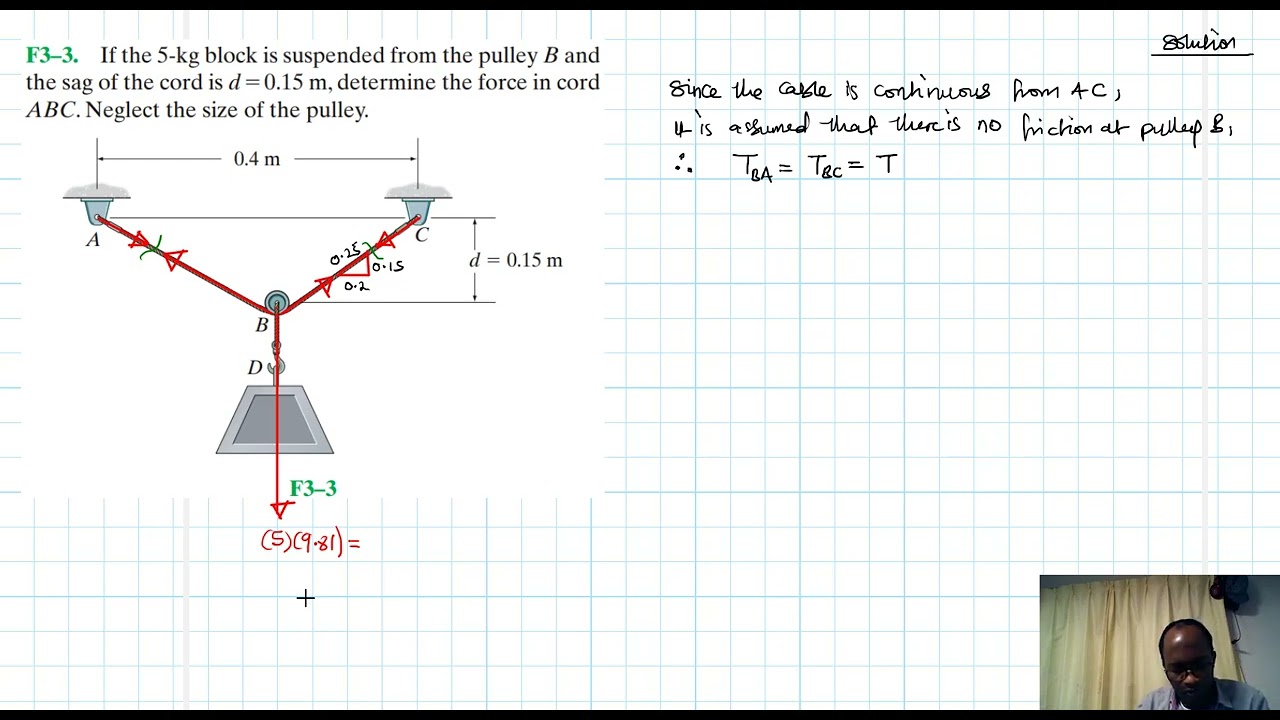 F3–3 Equilibrium of a Particle (Chapter 3: Hibbeler Statics) Benam Academy
