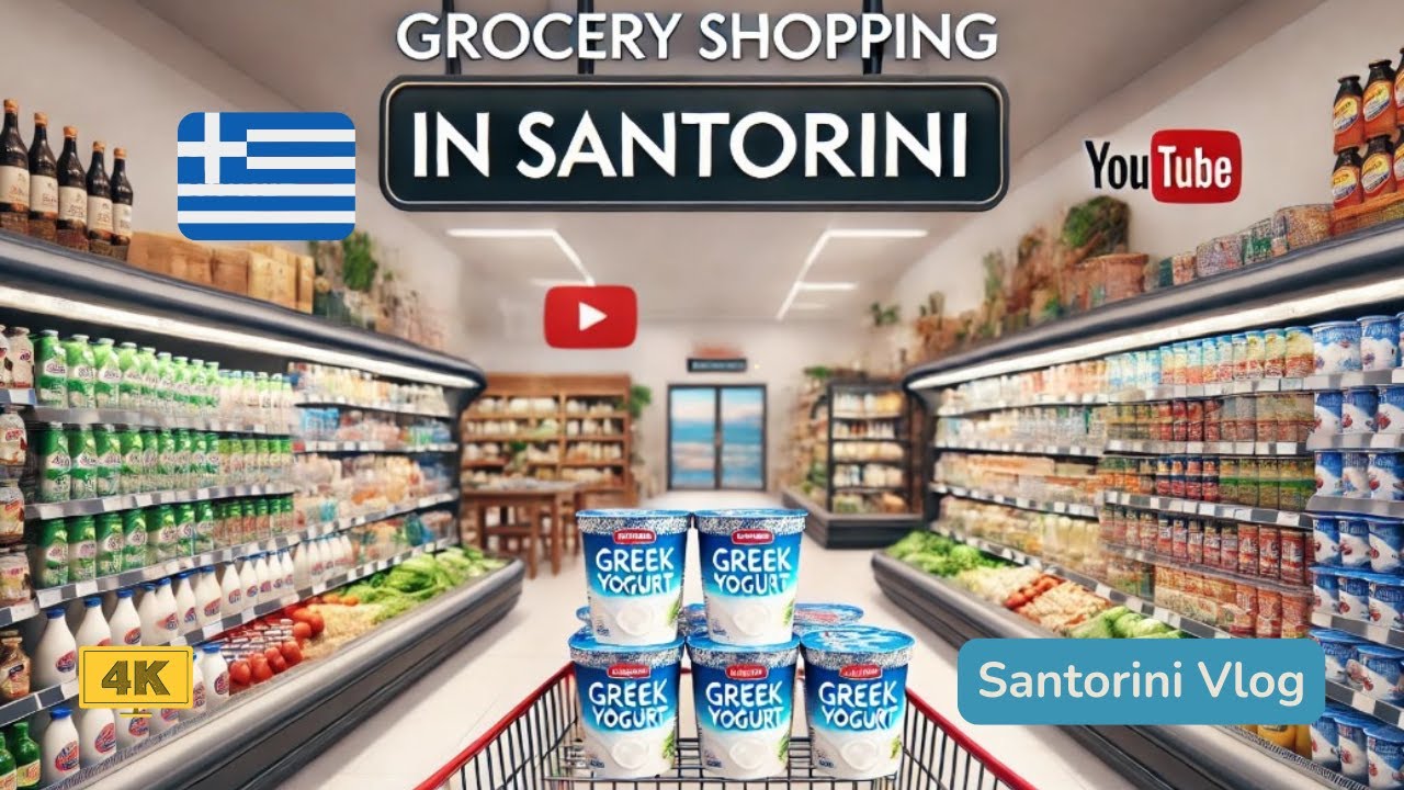 Are there SUPERMARKETS in SANTORINI? Doing GROCERIES in the ISLAND.