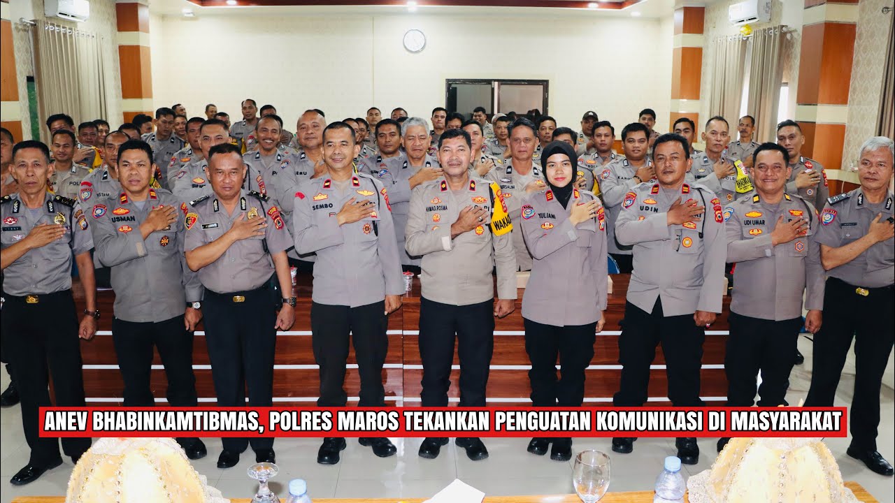 Anev Bhabinkamtibmas, Polres Maros Tekankan Penguatan Komunikasi di Masyarakat