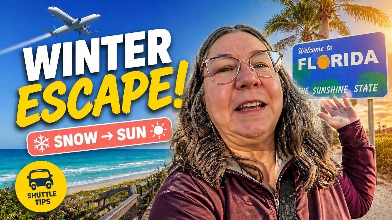 Winter Escape to Florida ✈️ Halifax to Orlando Travel Guide + Cocoa Beach Shuttle Tips