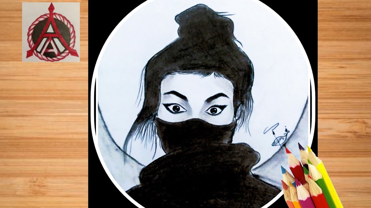Hidden Face Drawing, Cute Girl Sketch For Beginners, Easy Drawing Step By Step