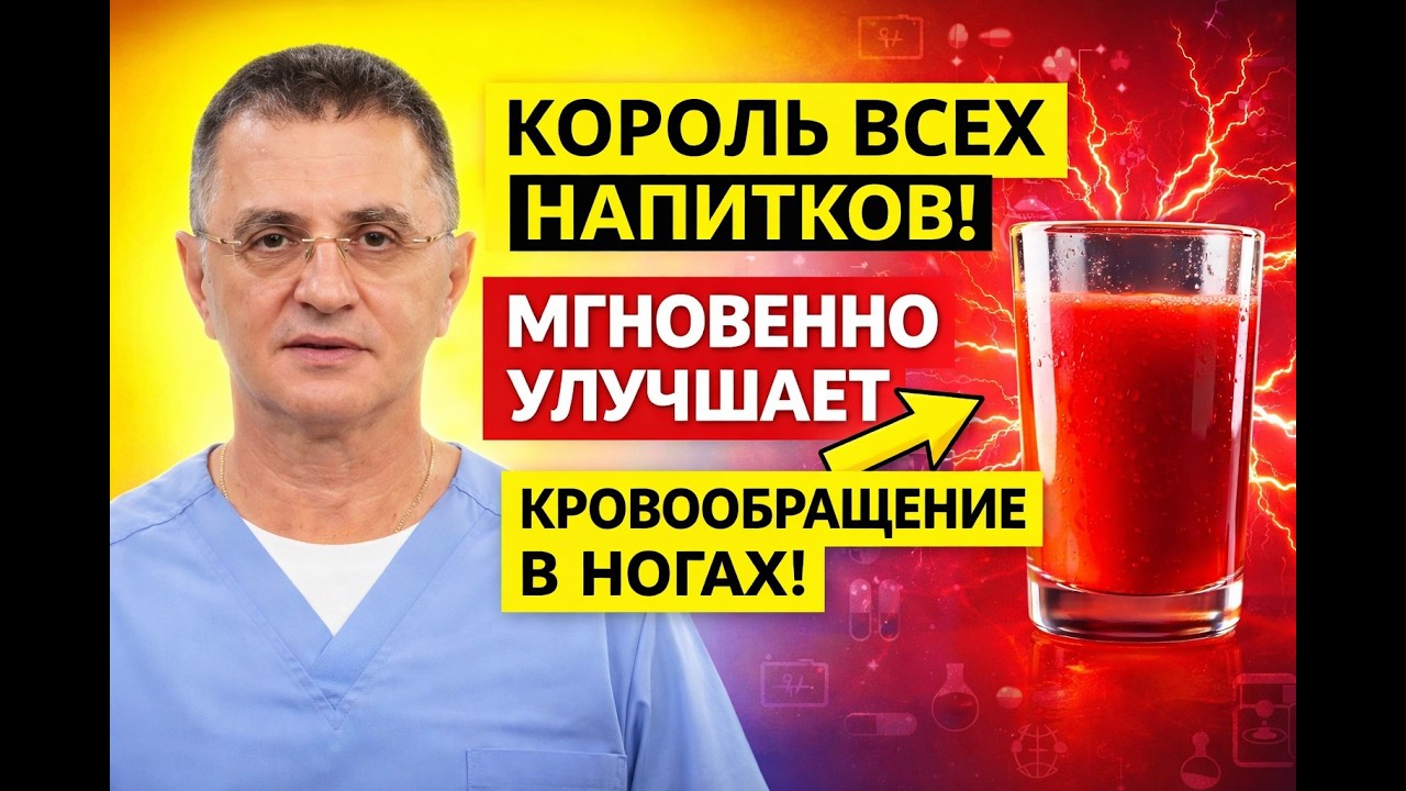 ЧТО ПИТЬ, Чтобы Быстро Улучшить Кровообращение В Ногах? После 60! Доктор Мясников