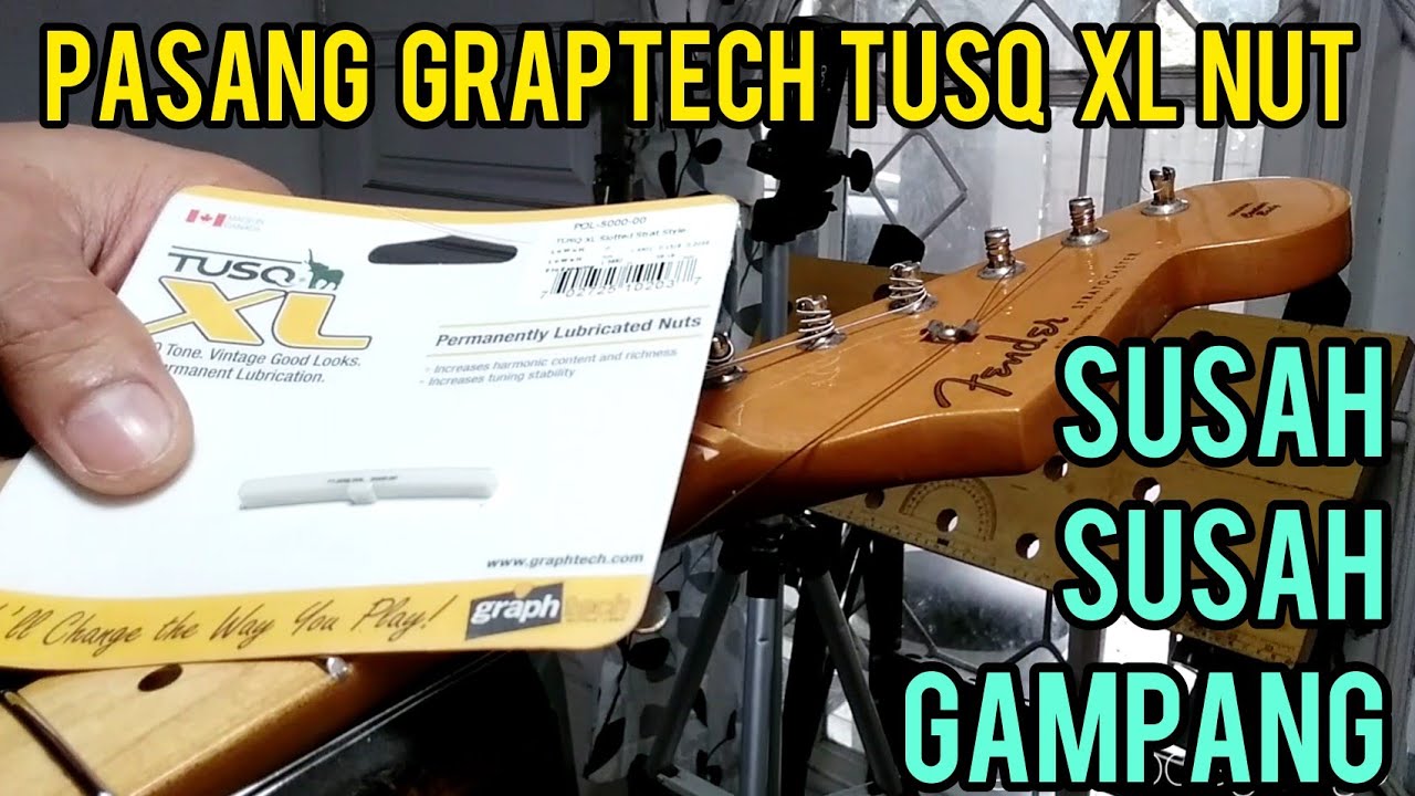 Pasang Nut Graptech Tusq di Fender Road Worn 50's Stratocaster