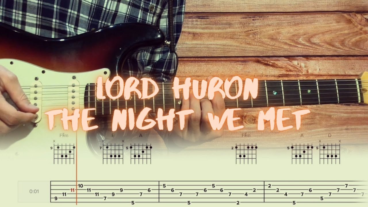 Lord Huron - The Night We Met / Guitar Tutorial / Tabs + Chords