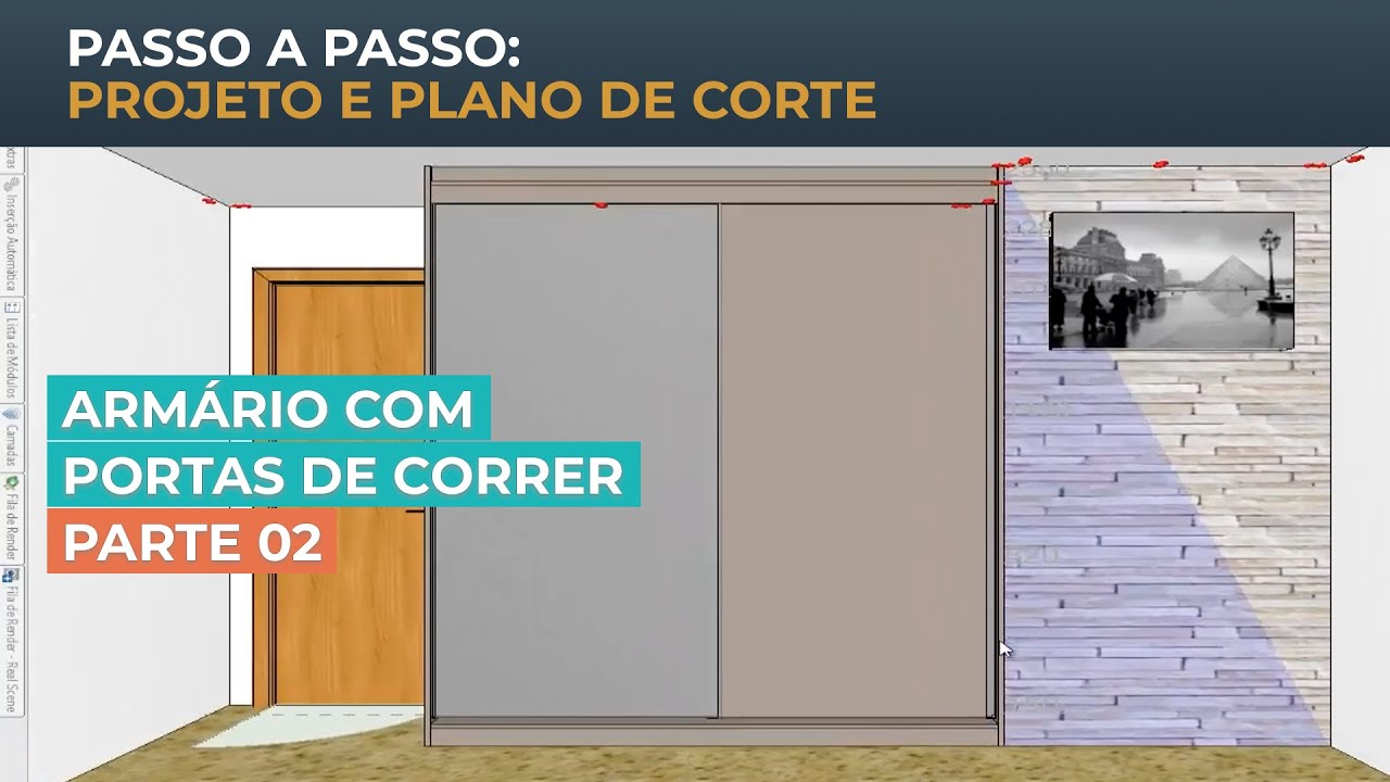 Plano de corte de Armários com Portas de Correr em Poucos Passos - Parte 2