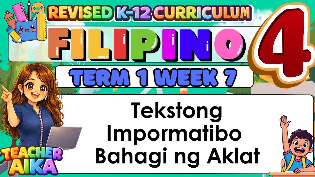 MATATAG Filipino 4 Grade 4 Kuwarter 1 Aralin 7 Tekstong Impormatibo Bahagi ng Aklat