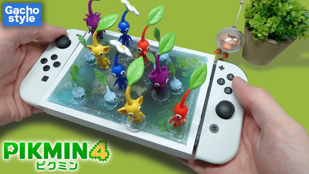 【粘土】Switchの液晶を凍らせる氷ピクミンのジオラマ作ってみた 【ピクミン4】【レジン/100均】