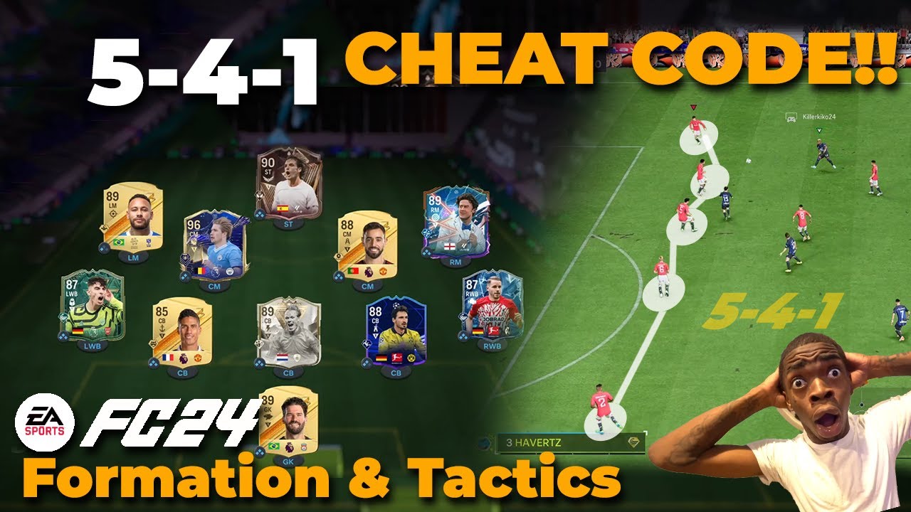 The Best Formation (5 4 1) in EA FC24 & Overpowered custom tactics, Overpowered (win more games)