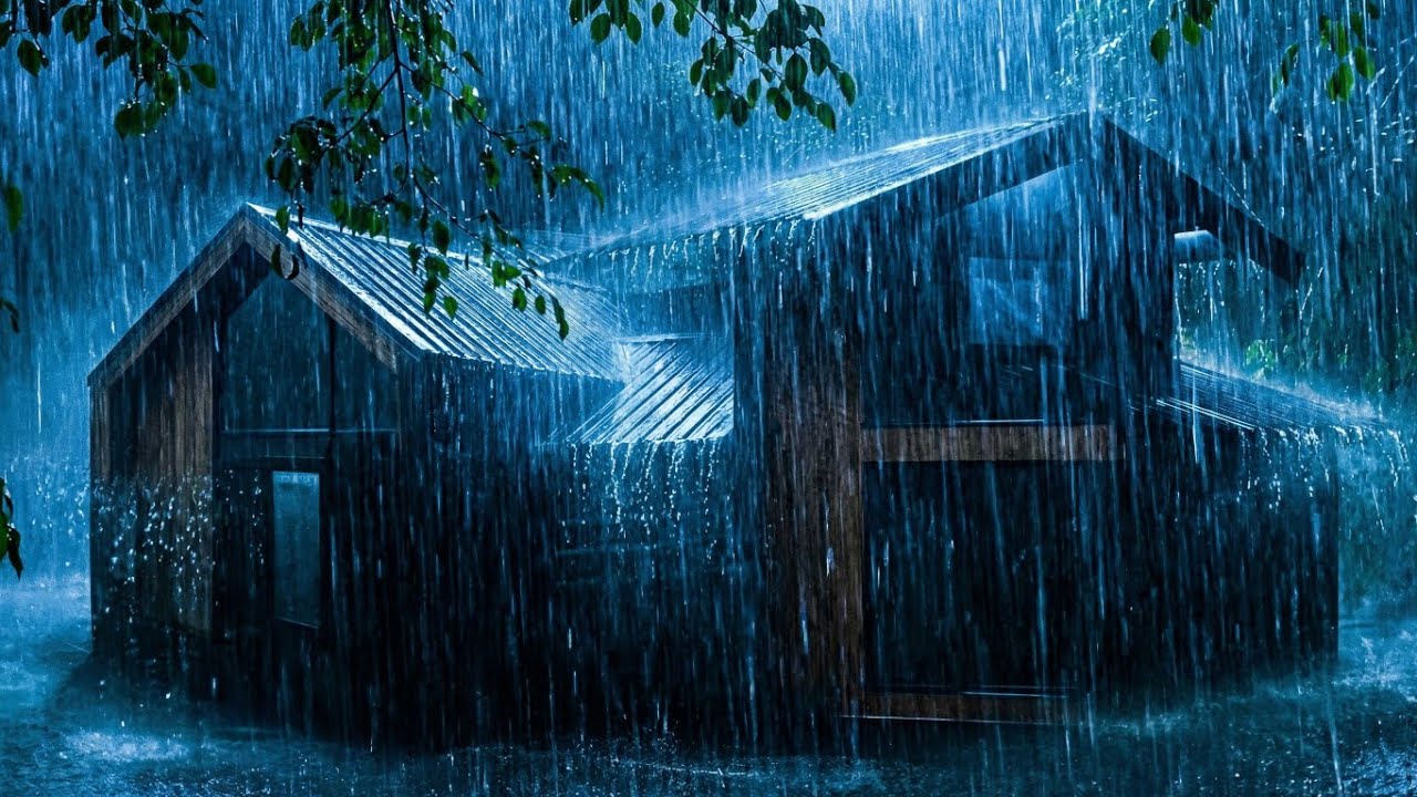 Relaxing Heavy Rain Sounds for Sleep & Insomnia | Ultimate Thunderstorm Background for Study