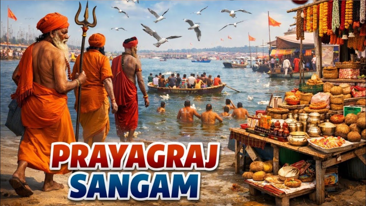 त्रिवेणी संगम में मेरा पहला पवित्र स्नान Magh Mela 2026 Prayagraj mini #kumbh