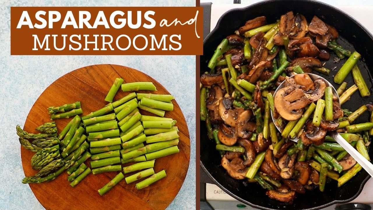 Garlicky, Buttery Mushroom & Asparagus - No wine!